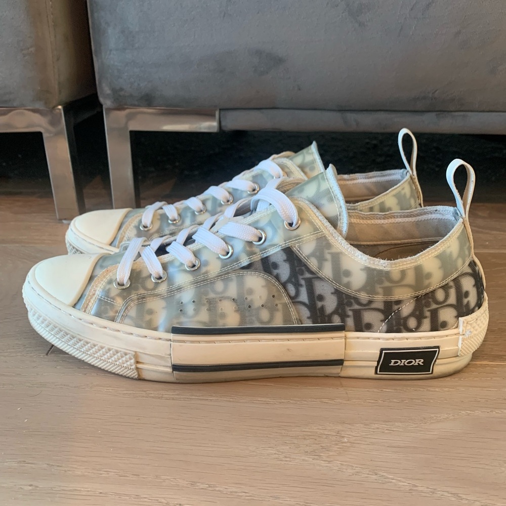 Dior b23 low top oblique sneaker sz 46 3SN249YJP H069 white black - Picture 4 of 8
